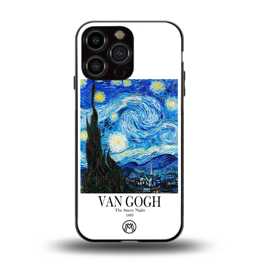van gogh starry night back phone cover | glass case for iphone 16 pro max
