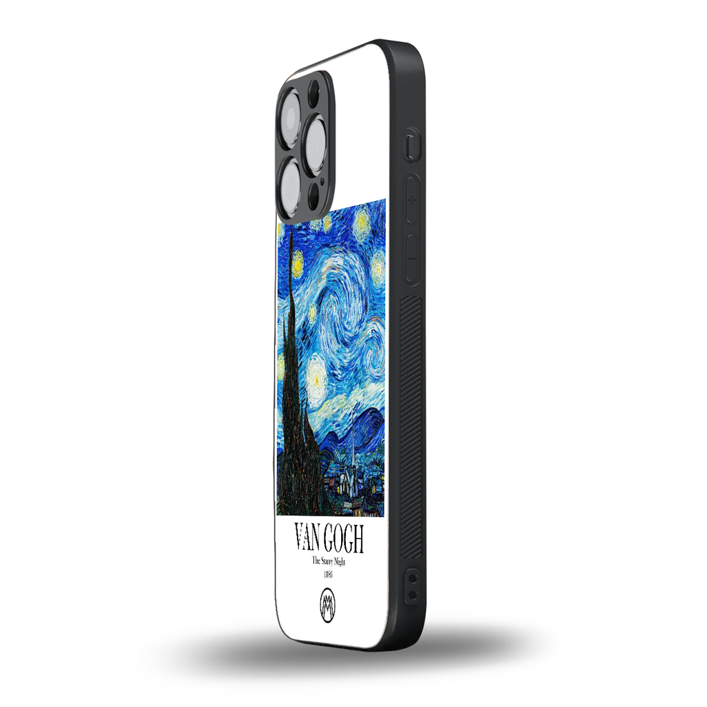 van gogh starry night back phone cover | glass case for iphone 16 pro max