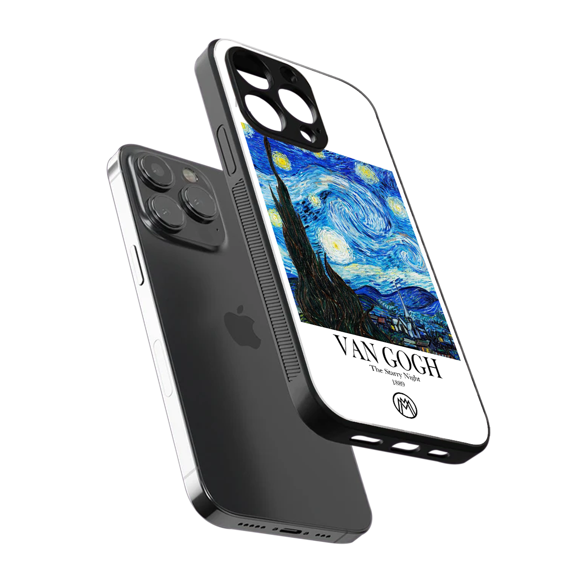 van gogh starry night back phone cover | glass case for iphone 16 pro