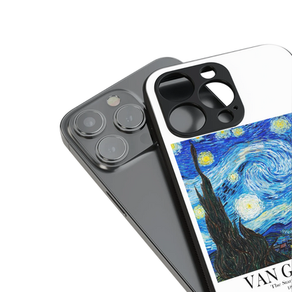 van gogh starry night back phone cover | glass case for iphone 16 pro max