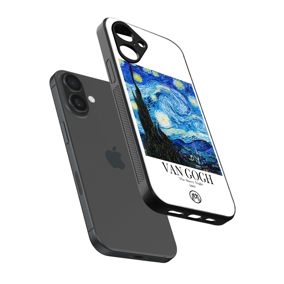 van gogh starry night back phone cover | glass case for iphone 16