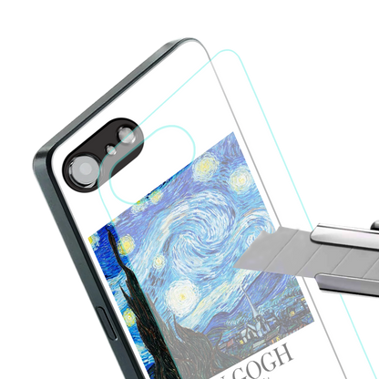 van gogh starry night back phone cover | glass case for iphone 16e