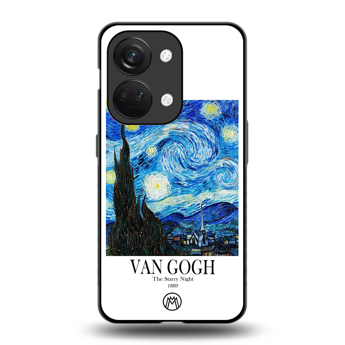 van gogh starry night back phone cover | glass case for oneplus nord 3