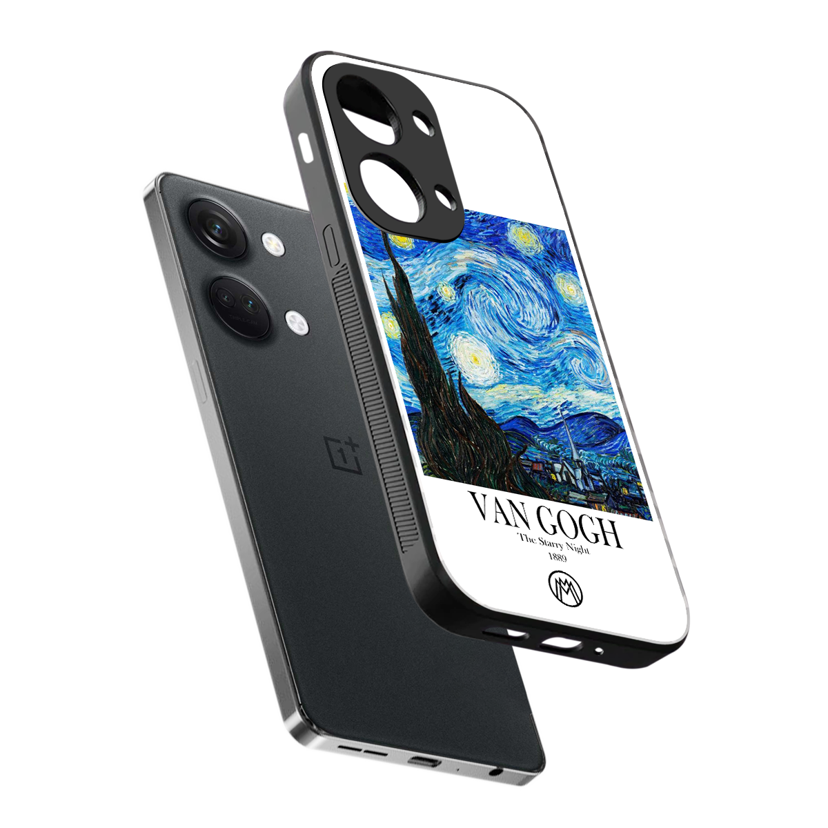 van gogh starry night back phone cover | glass case for oneplus nord 3