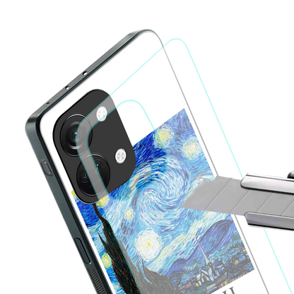 van gogh starry night back phone cover | glass case for oneplus nord 3