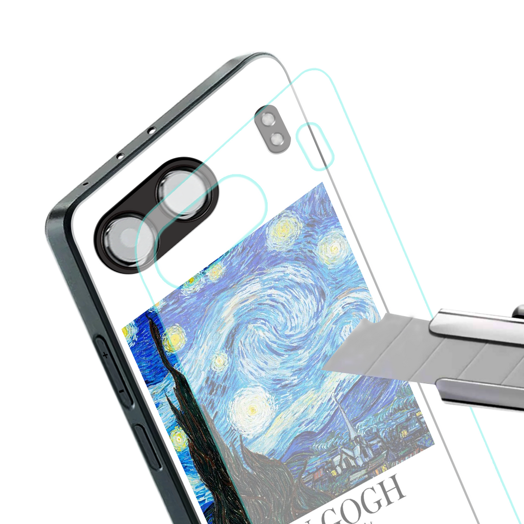 van gogh starry night back phone cover | glass case for oneplus nord 4
