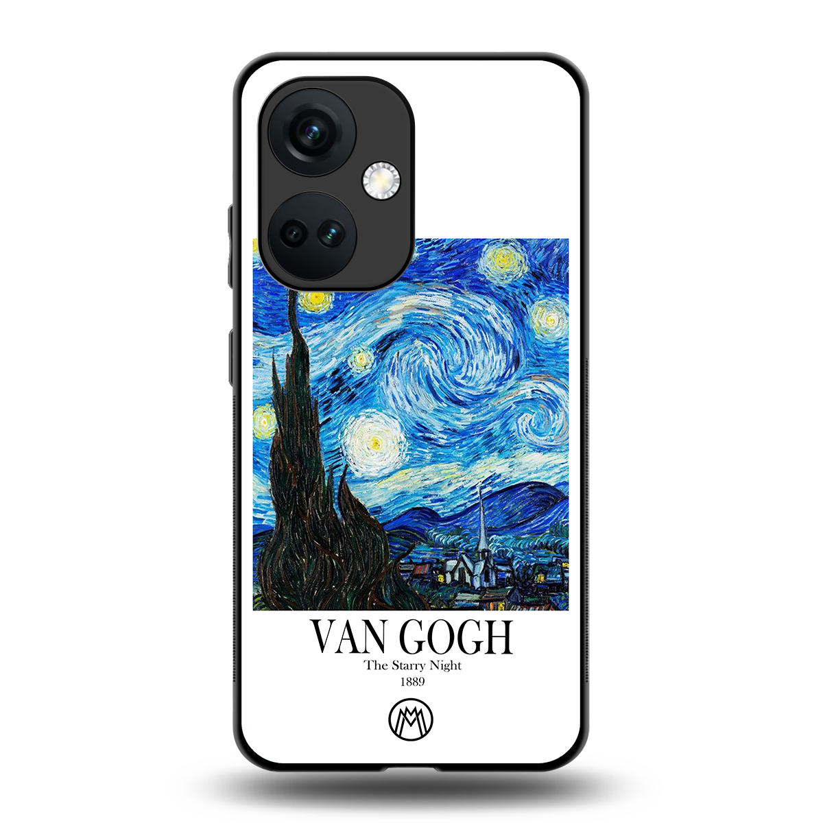 van gogh starry night back phone cover | glass case for oneplus nord ce 3