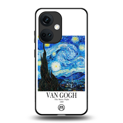 van gogh starry night back phone cover | glass case for oneplus nord ce 3