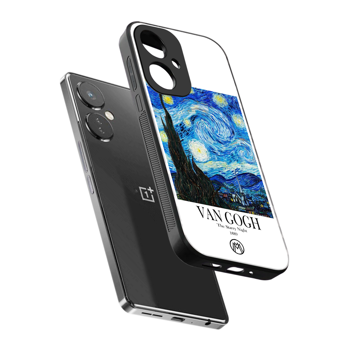 van gogh starry night back phone cover | glass case for oneplus nord ce 3