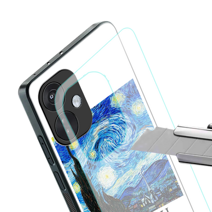 van gogh starry night back phone cover | glass case for oneplus nord ce 3