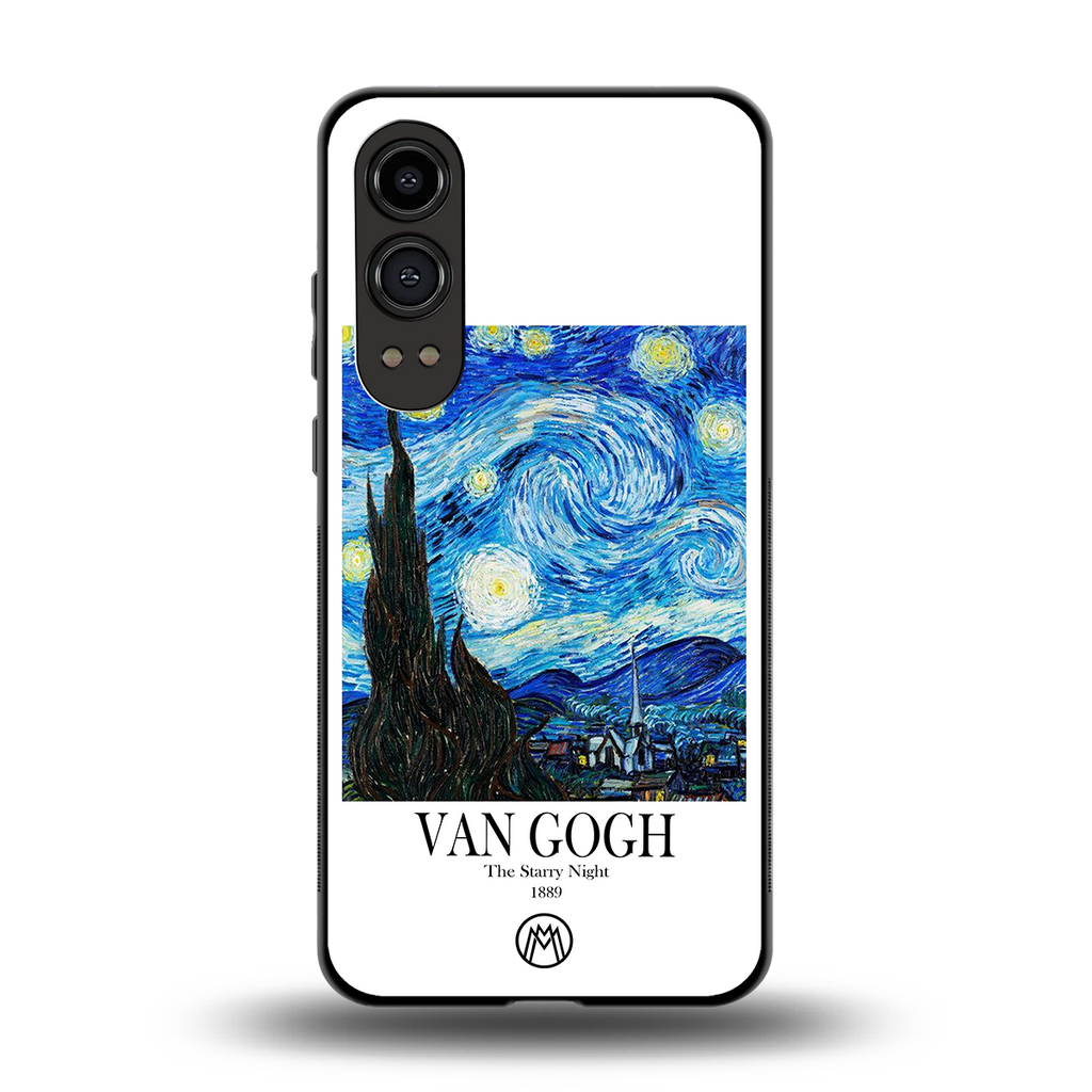 van gogh starry night back phone cover | glass case for oneplus nord ce 4 lite