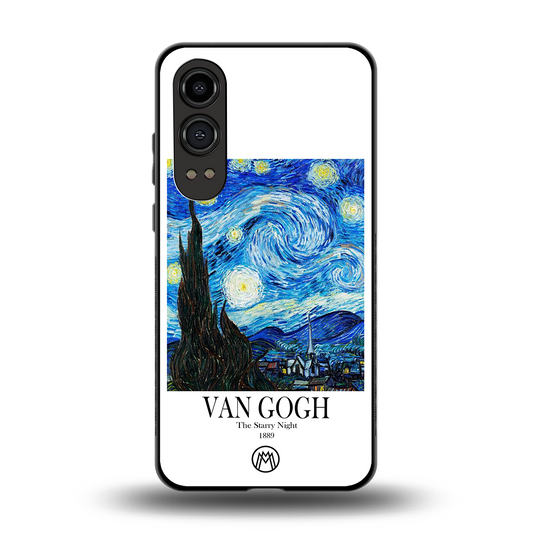 van gogh starry night back phone cover | glass case for oneplus nord ce 4 lite