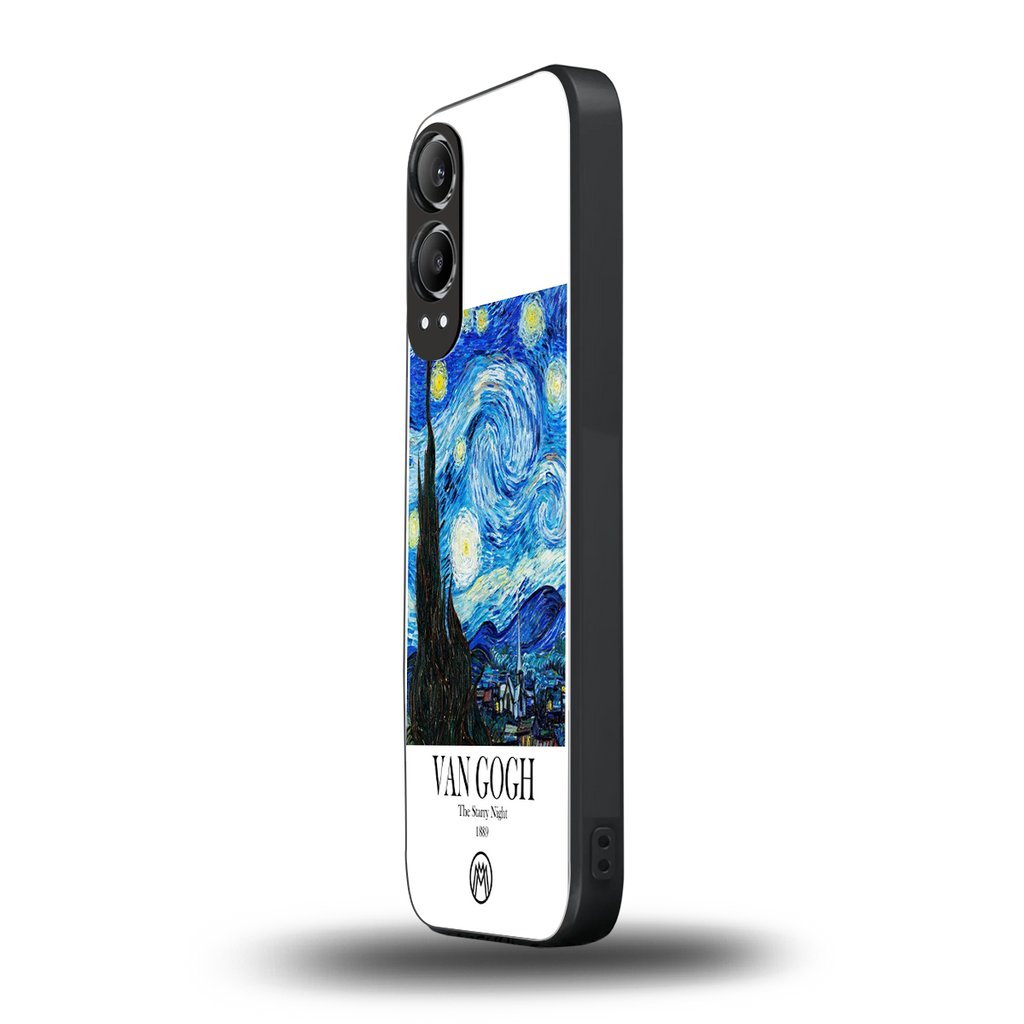 van gogh starry night back phone cover | glass case for oneplus nord ce 4 lite