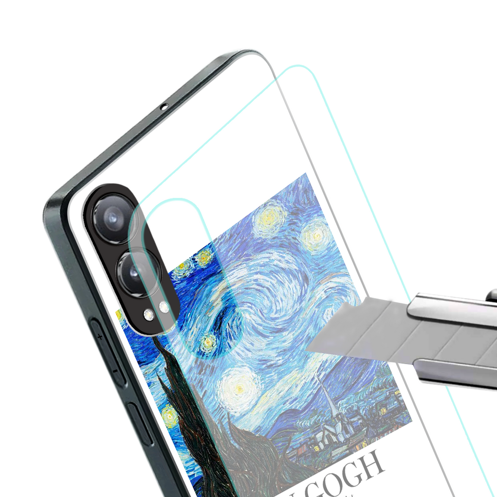 van gogh starry night back phone cover | glass case for oneplus nord ce 4 lite
