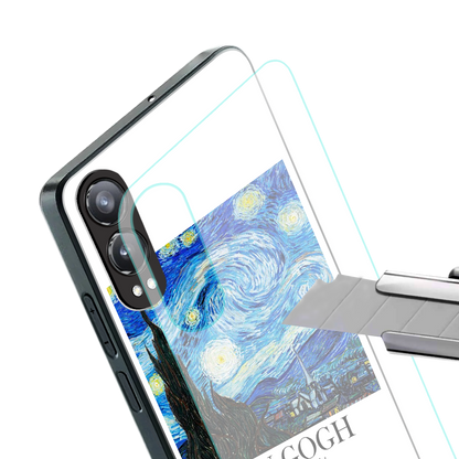 van gogh starry night back phone cover | glass case for oneplus nord ce 4 lite