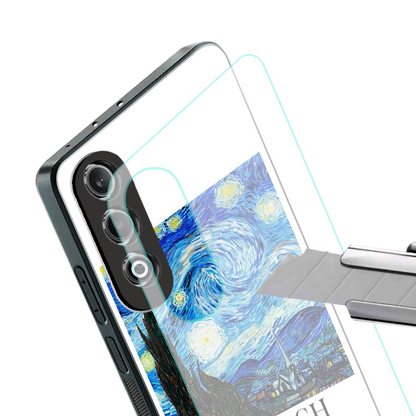 van gogh starry night back phone cover | glass case for oneplus nord ce 4