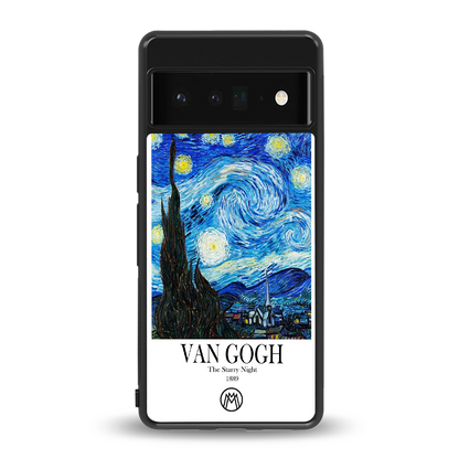van gogh starry night back phone cover | glass case for google pixel 6 pro