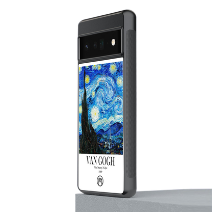 van gogh starry night back phone cover | glass case for google pixel 6 pro