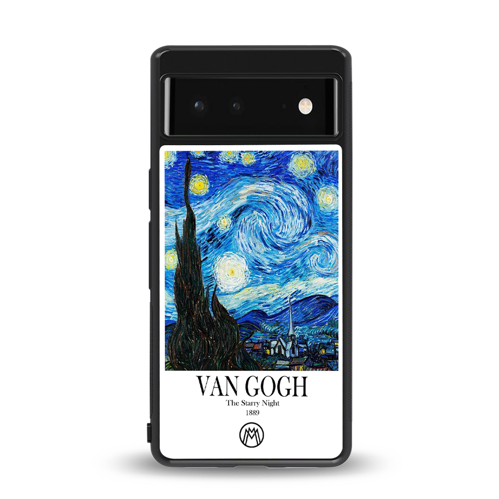 van gogh starry night back phone cover | glass case for google pixel 6