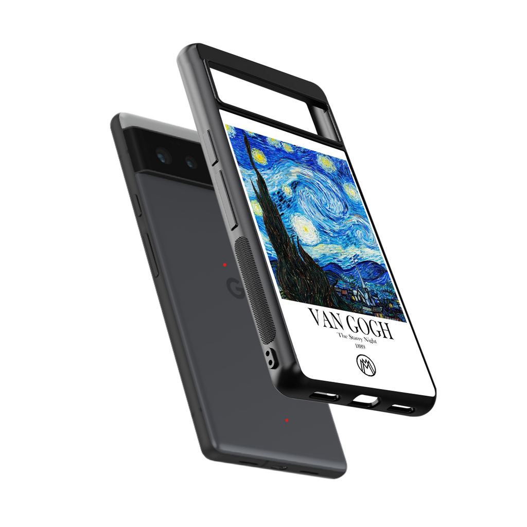 van gogh starry night back phone cover | glass case for google pixel 6