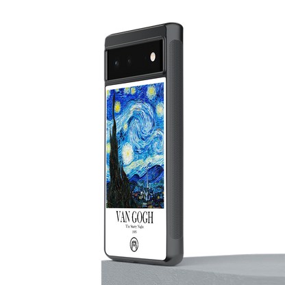 van gogh starry night back phone cover | glass case for google pixel 6