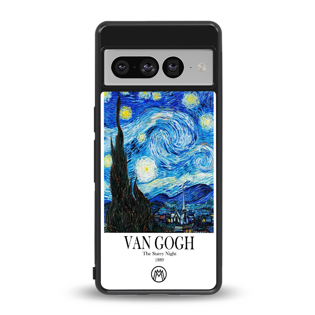 van gogh starry night back phone cover | glass case for google pixel 7 pro
