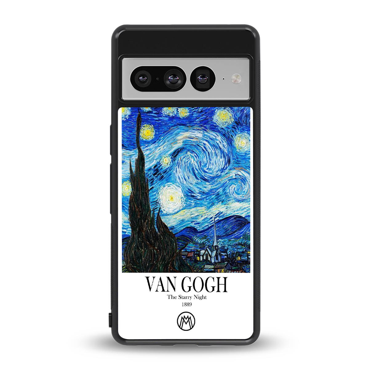 van gogh starry night back phone cover | glass case for google pixel 7 pro