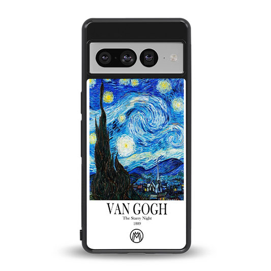 van gogh starry night back phone cover | glass case for google pixel 7 pro