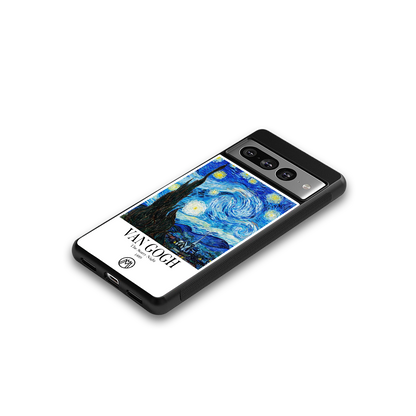 van gogh starry night back phone cover | glass case for google pixel 7 pro