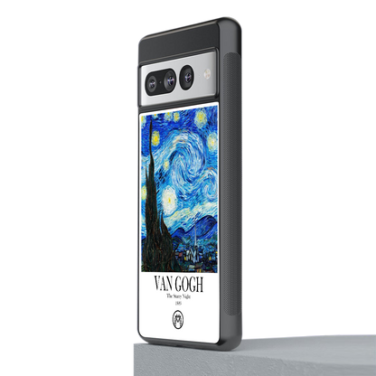 van gogh starry night back phone cover | glass case for google pixel 7 pro