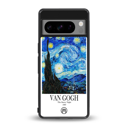 van gogh starry night back phone cover | glass case for google pixel 8 pro