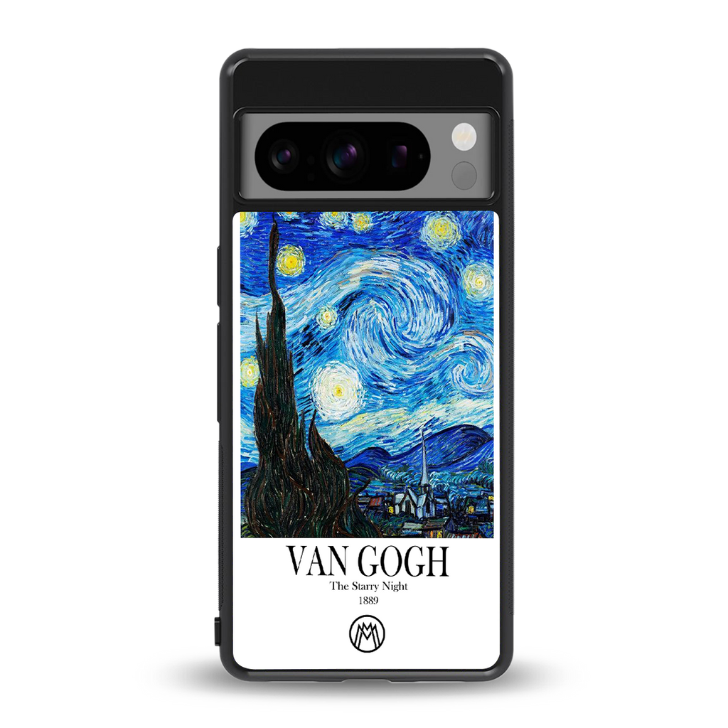 van gogh starry night back phone cover | glass case for google pixel 8 pro