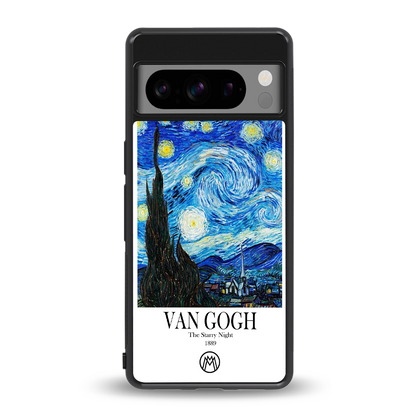 van gogh starry night back phone cover | glass case for google pixel 8 pro