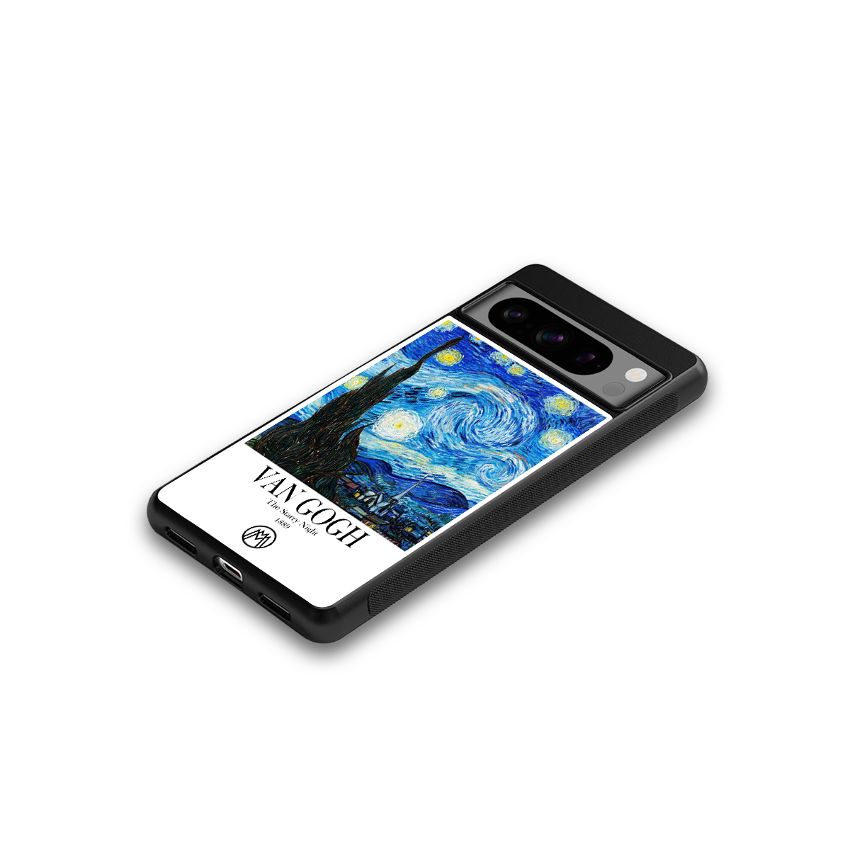 van gogh starry night back phone cover | glass case for google pixel 8 pro
