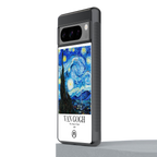 van gogh starry night back phone cover | glass case for google pixel 8 pro