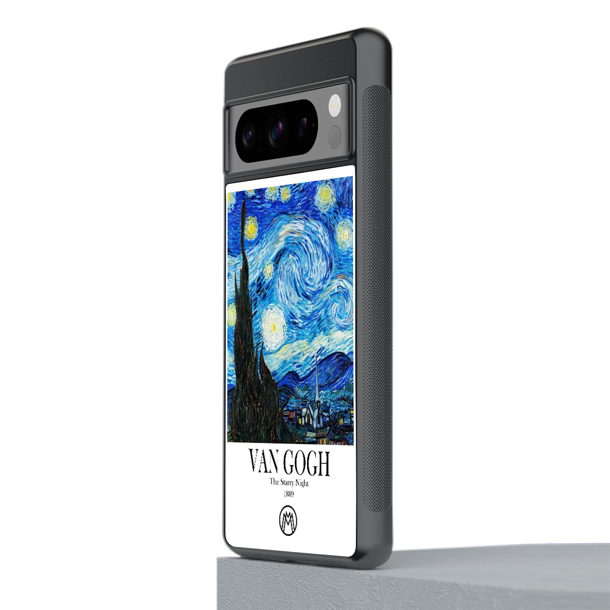 van gogh starry night back phone cover | glass case for google pixel 8 pro