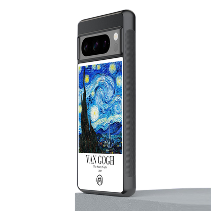 van gogh starry night back phone cover | glass case for google pixel 8 pro