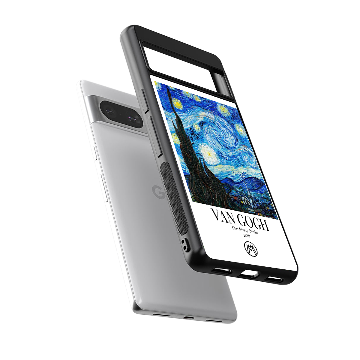 van gogh starry night back phone cover | glass case for Google Pixel 8