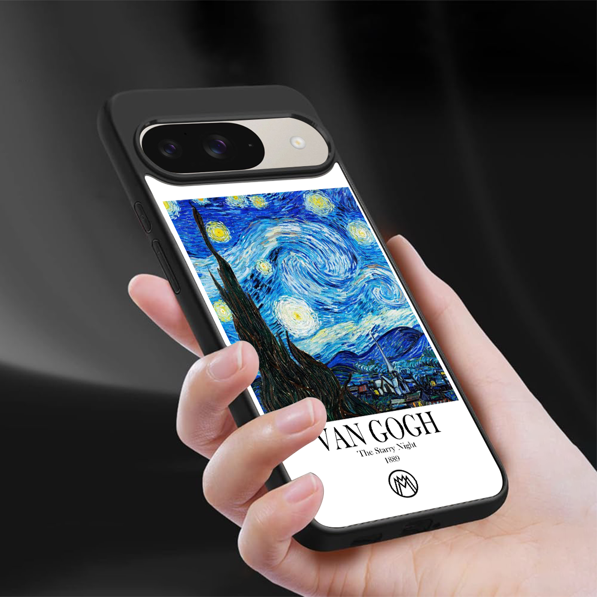 van gogh starry night back phone cover | glass case for google pixel 9