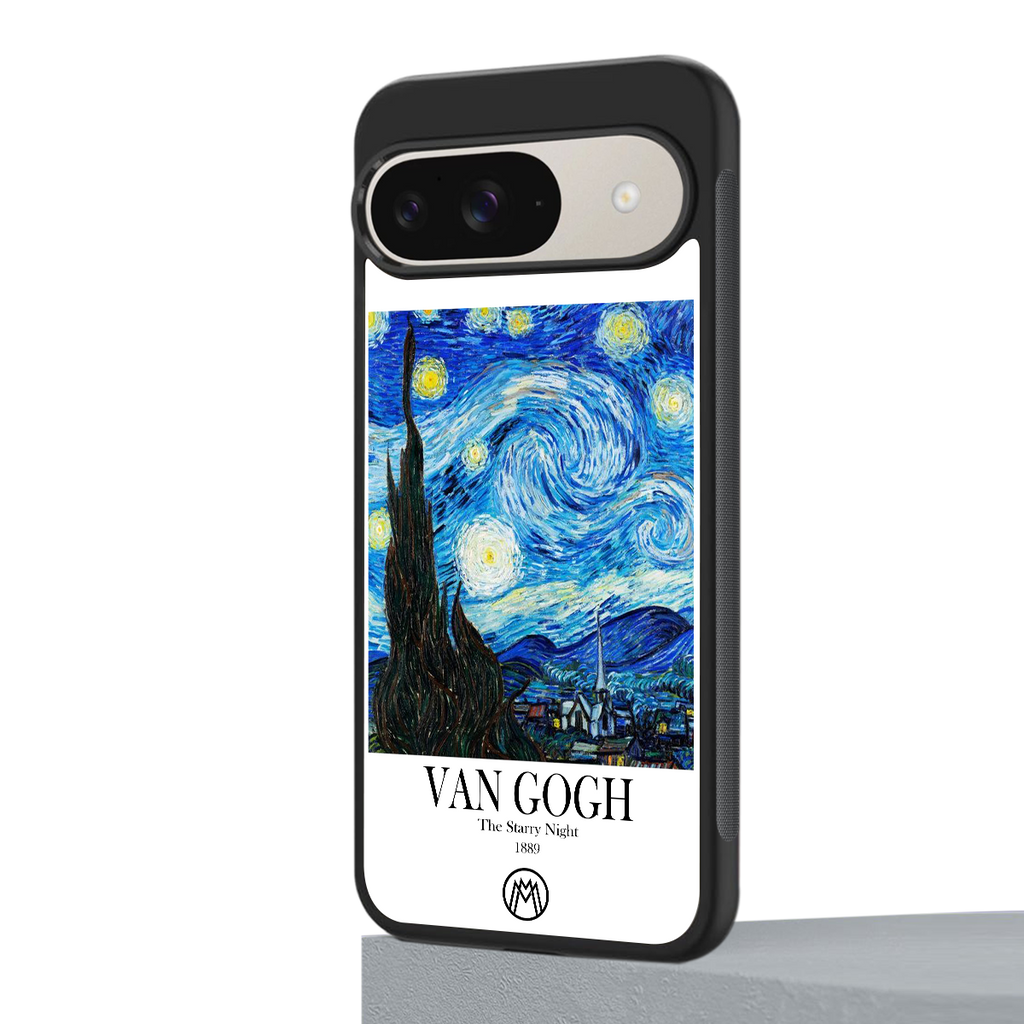 van gogh starry night back phone cover | glass case for google pixel 9