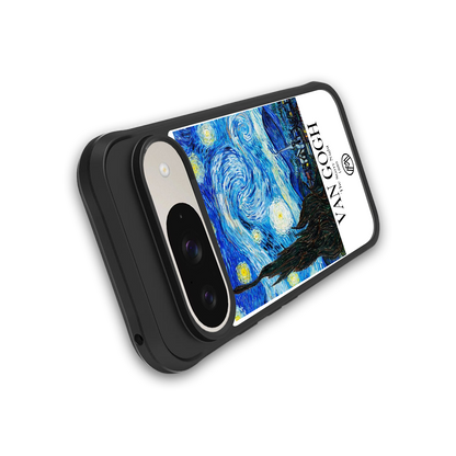 van gogh starry night back phone cover | glass case for google pixel 9