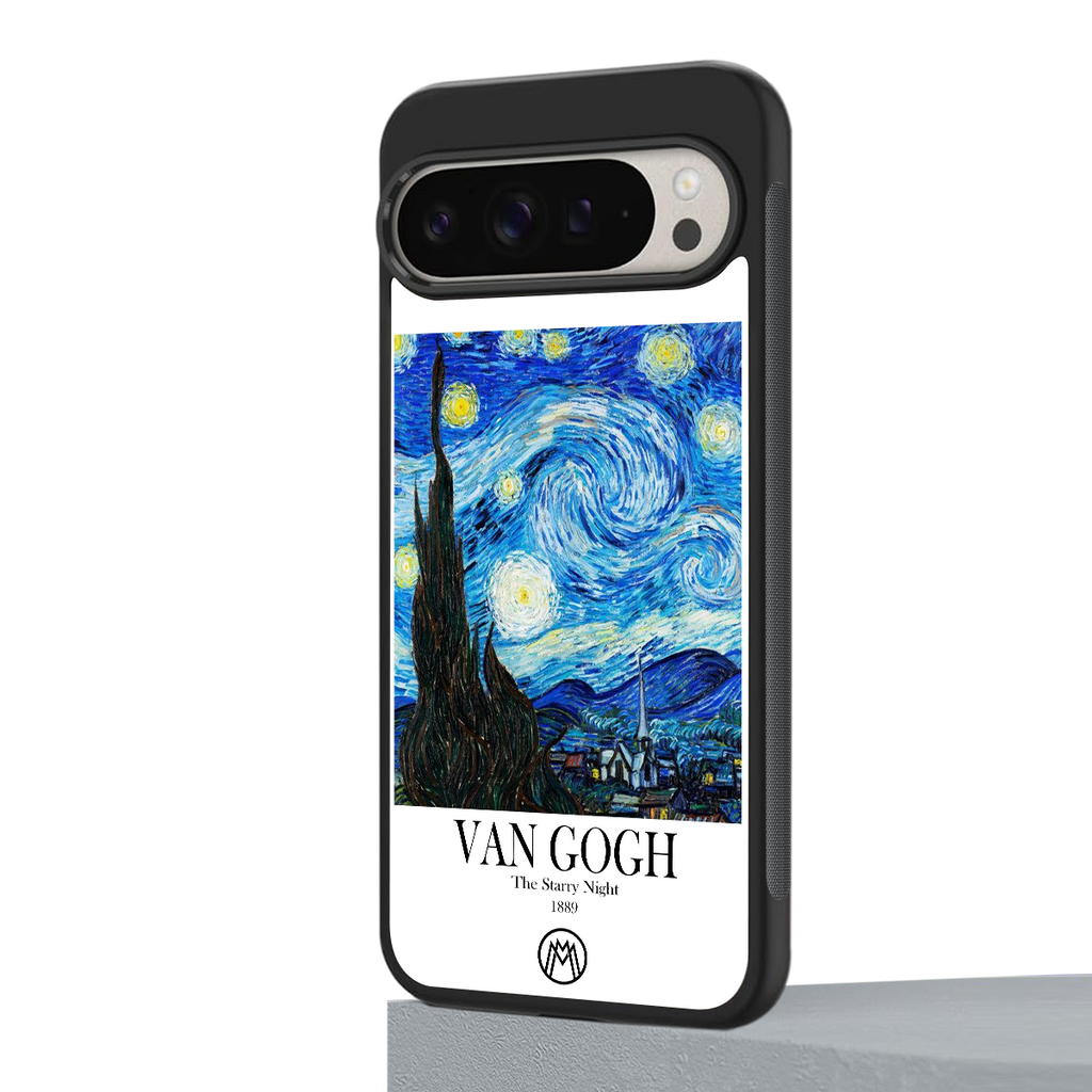 van gogh starry night back phone cover | glass case for google pixel 9 pro