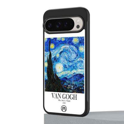 van gogh starry night back phone cover | glass case for google pixel 9 pro xl