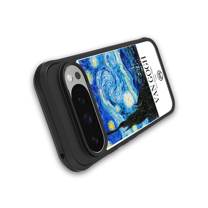 van gogh starry night back phone cover | glass case for google pixel 9 pro xl
