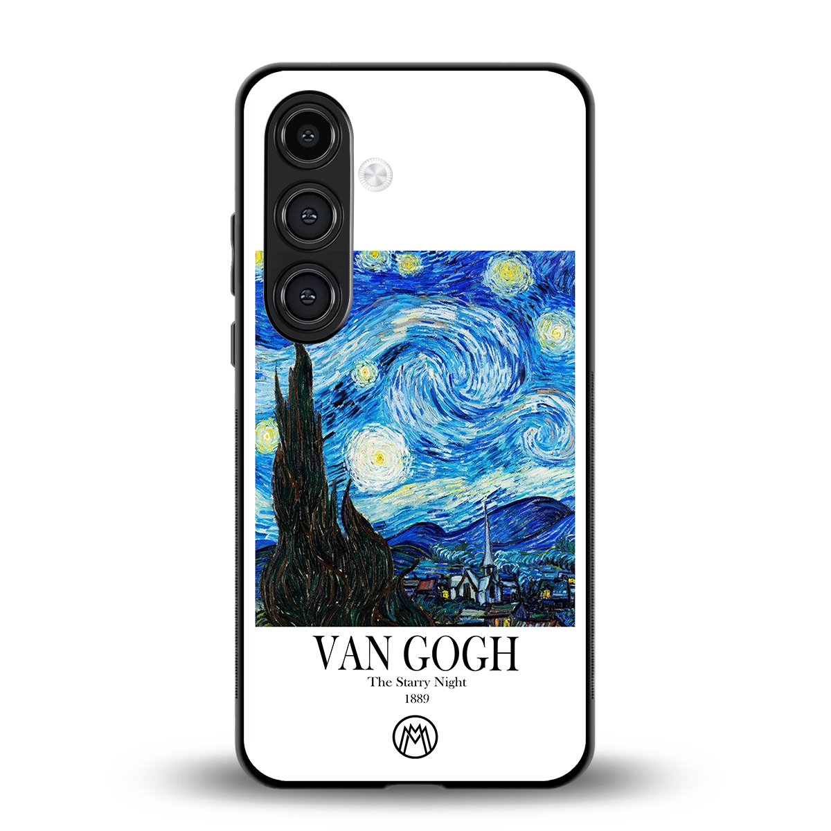 van gogh starry night back phone cover | glass case for samsung galaxy s23