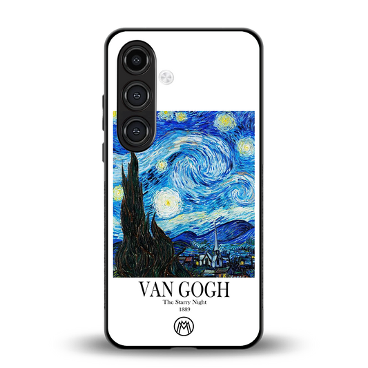 van gogh starry night back phone cover | glass case for samsung galaxy s23
