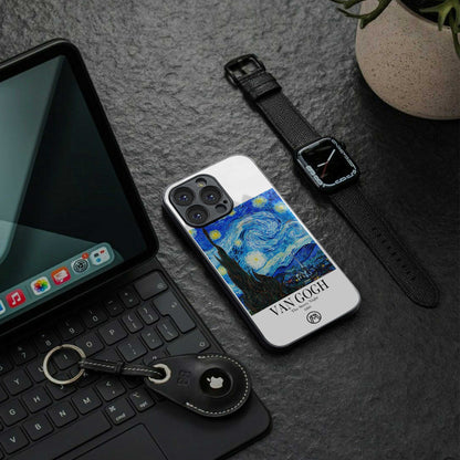 van gogh starry night back phone cover | glass case for iphone 14