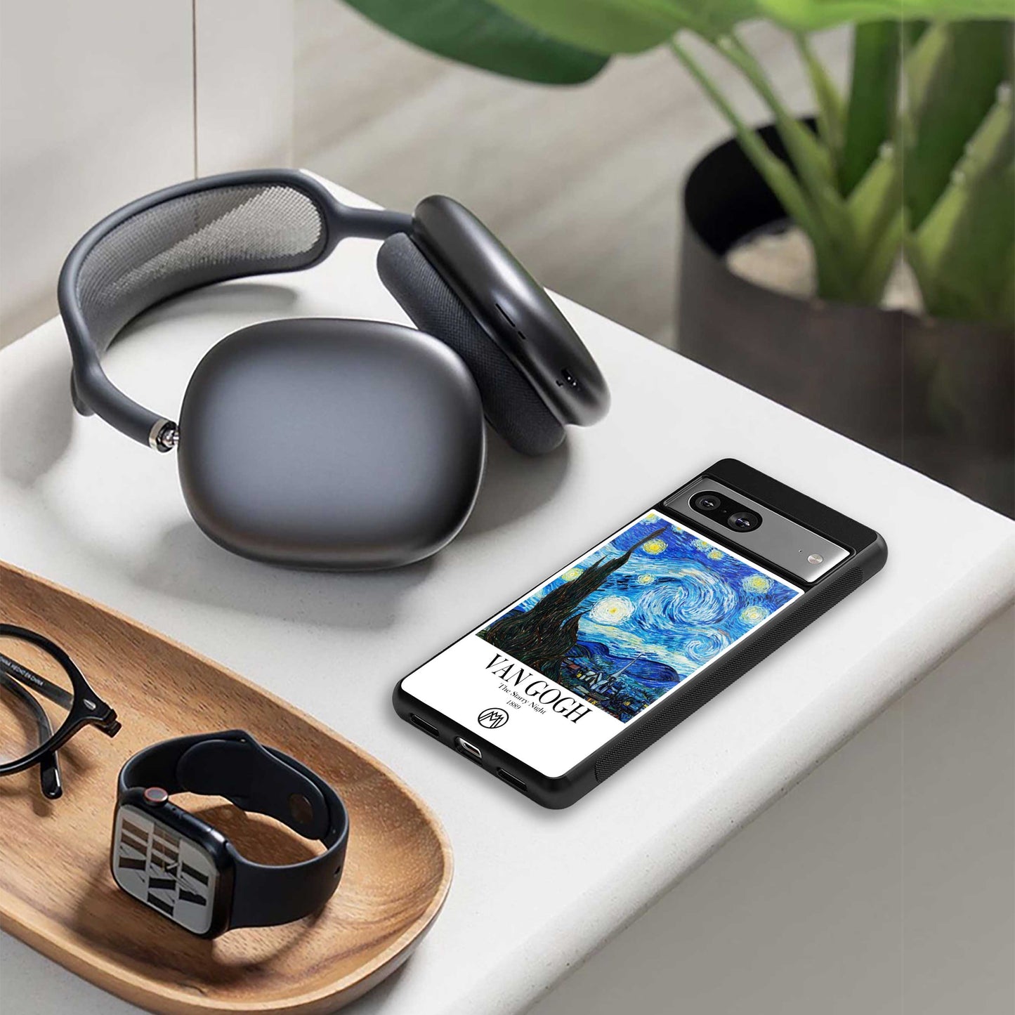 van gogh starry night back phone cover | glass case for iphone 16e