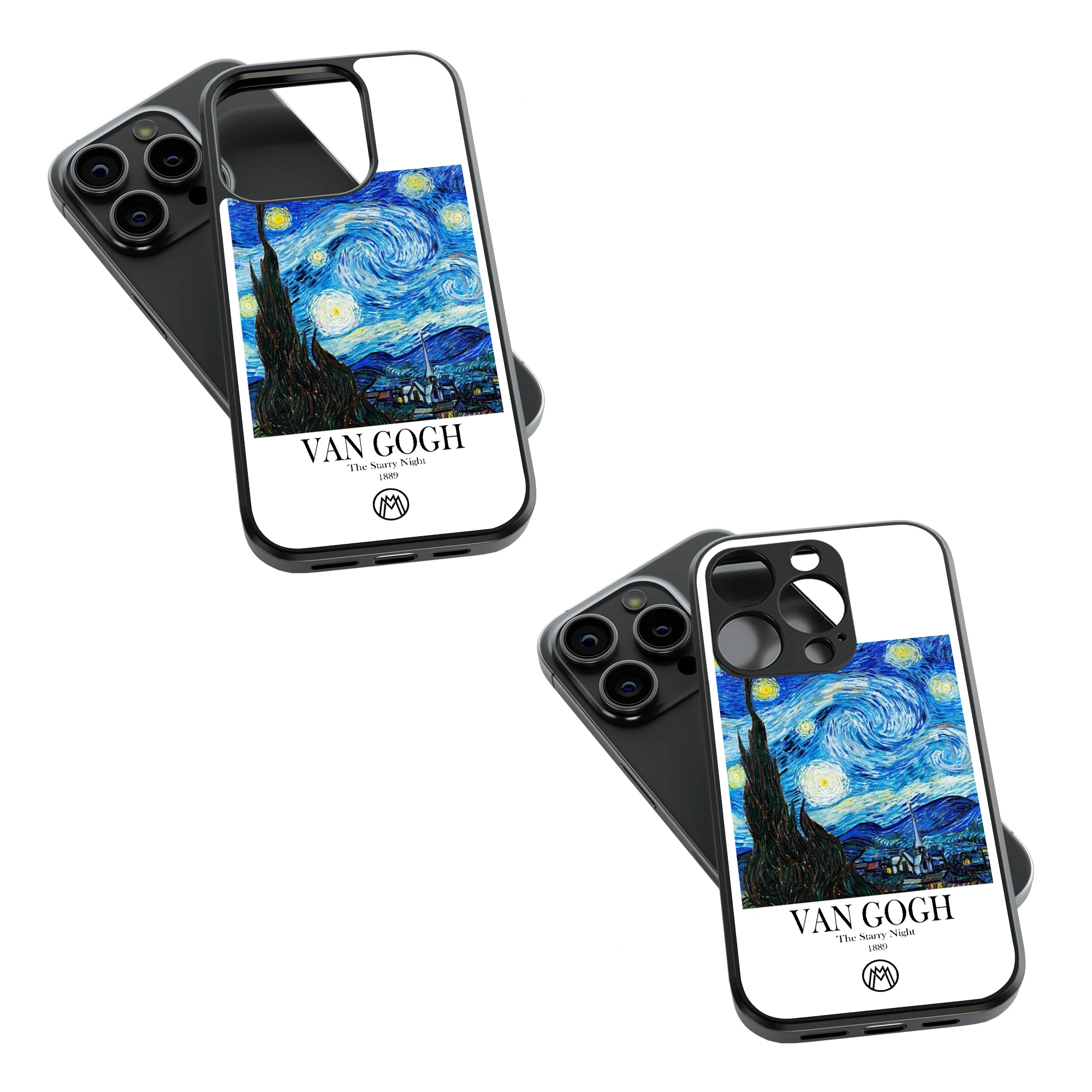 Trendy Glass Back Mobile Case for iPhone, Samsung, Redmi, OnePlus, Google Pixel, Motorola