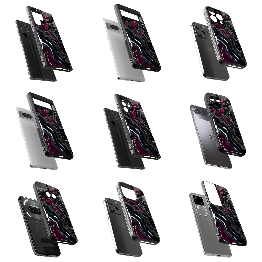 Durable Glass Back Mobile Case for iPhone, Samsung, OnePlus, Google Pixel, Redmi, Vivo, Oppo